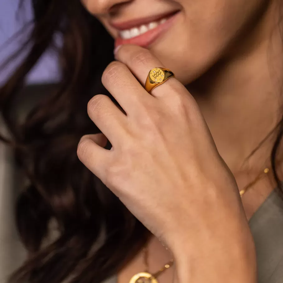 PURELEI Rings*Aquarius Zodiac Ring