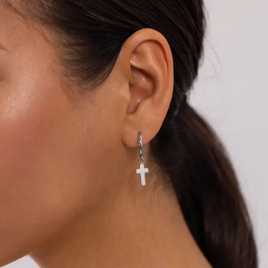 PURELEI Earrings*Earrings Cross Hoop