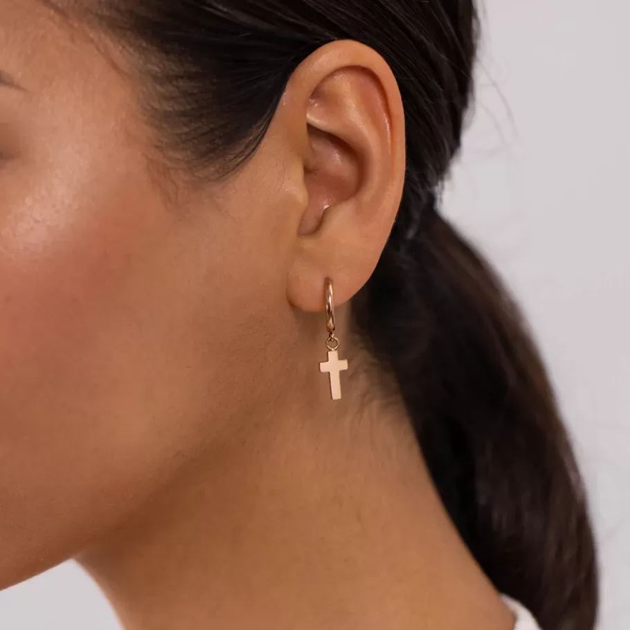 PURELEI Earrings*Earrings Cross Hoop