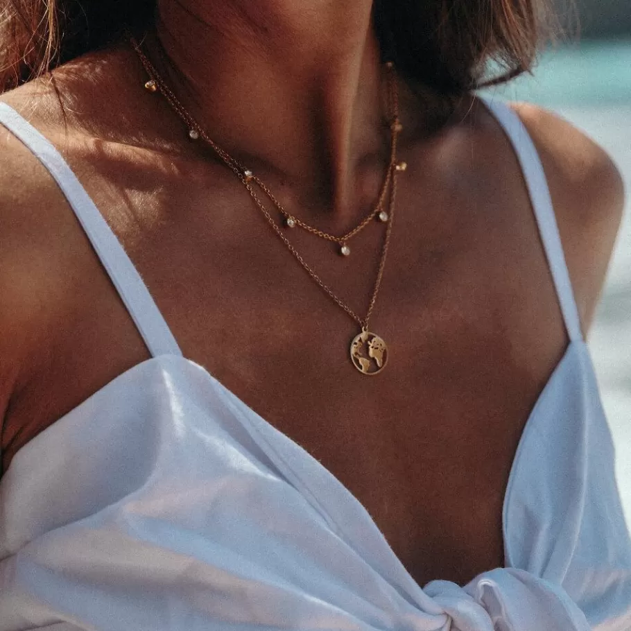 PURELEI Necklaces*Necklace World Map